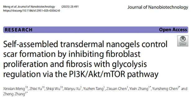 J.Nanobiotechnol. (IF=12.6)| 上海九院章一新教授团队：HA-IR808自组装纳米凝胶透皮靶向，调控糖酵解抑制瘢痕形成(图1)