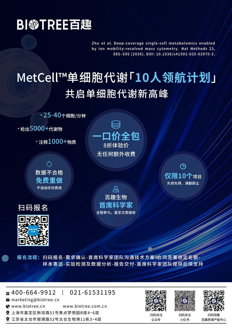 原创技术,突破极限,百趣生物MetCell™单细胞代谢组学迈入活细胞、高通量、深覆盖、高灵敏、准注释新时代(图3) 原创技术,突破极限,百趣生物MetCell™单细胞代谢组学迈入活细胞、高通量、深覆盖、高灵敏、准注释新时代(图3)